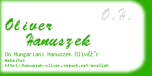 oliver hanuszek business card